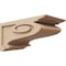 Ekena Millwork 9"W x 18"D x 9"H Wide Scroll Rough Cedar Woodgrain TimberThane Corbel, Primed Tan CORUR09X18X09SCRRCPR - alternate 1